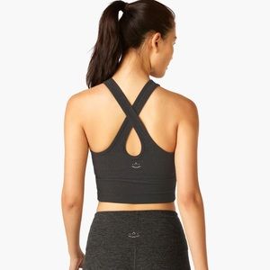Beyond Yoga Studio Crop Tank in Darkest Night (Black)